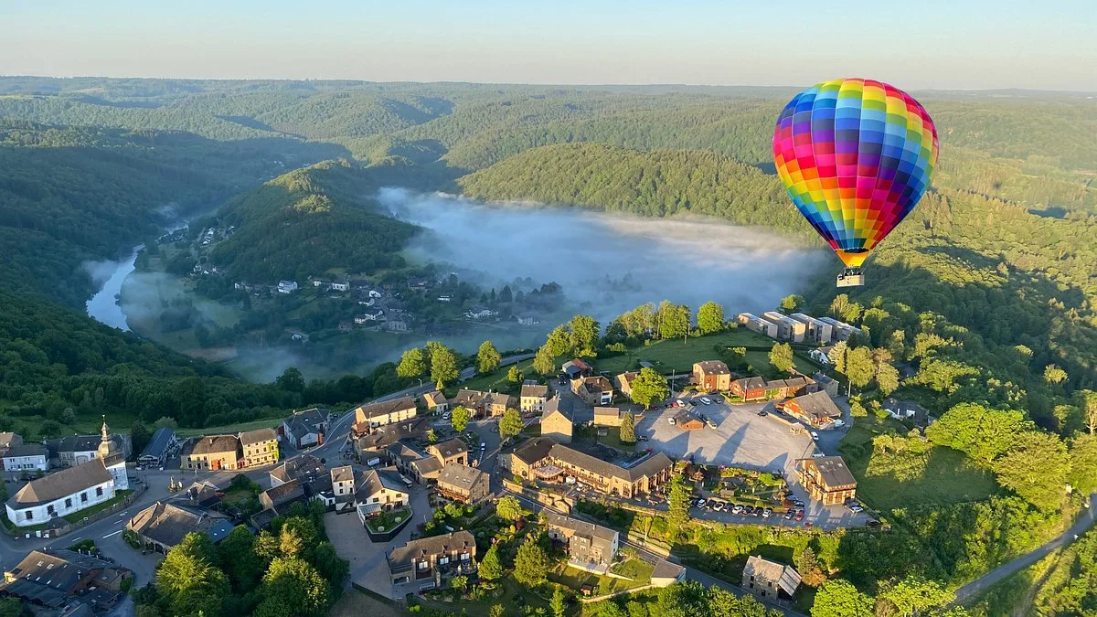 Rochehaut village from the sky